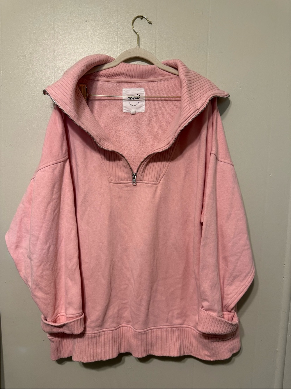 Aerie oversized XL Cozy Pink Half-Zip Women’s Sweater